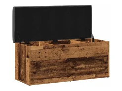Banco de almacenaje de madera antigua 102x42x45 cm madera de ingeniería