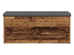 Banco de almacenaje de madera antigua 102x42x45 cm madera de ingeniería