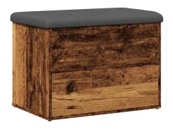 Banco de almacenaje de madera antigua 62x42x45 cm madera de ingeniería