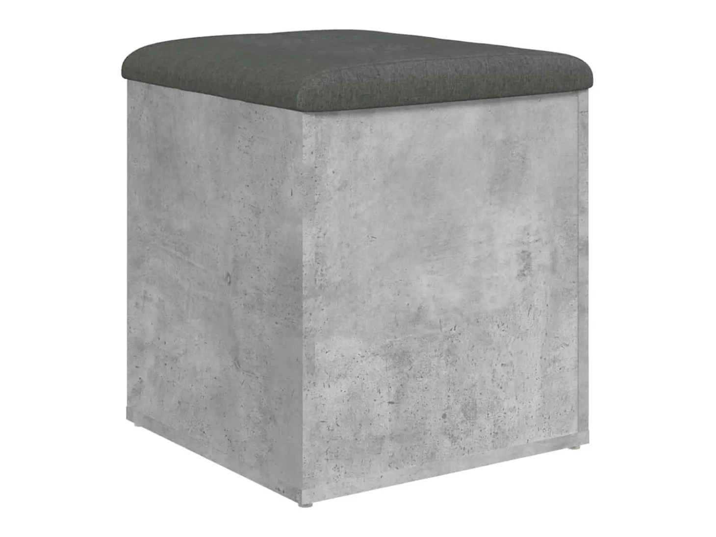 Banco de almacenaje de madera de ingeniería gris hormigón 42x42x45 cm