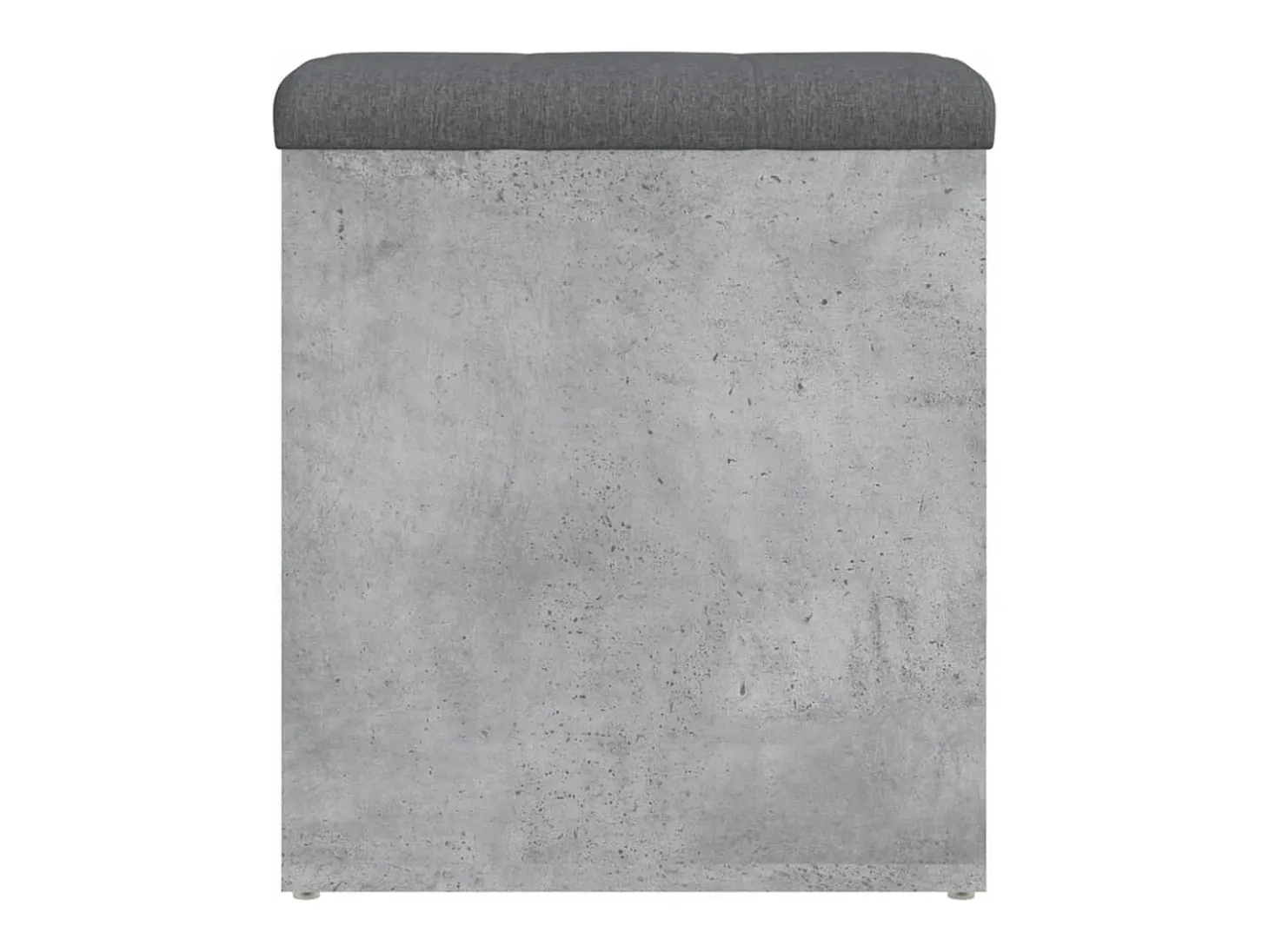 Banco de almacenaje de madera de ingeniería gris hormigón 42x42x45 cm