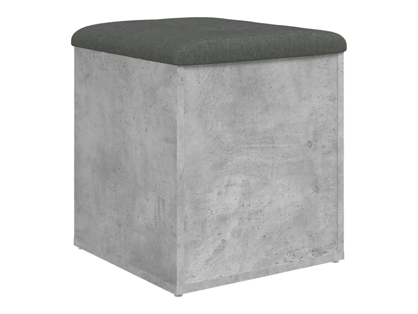 Banco de almacenaje de madera de ingeniería gris hormigón 42x42x45 cm
