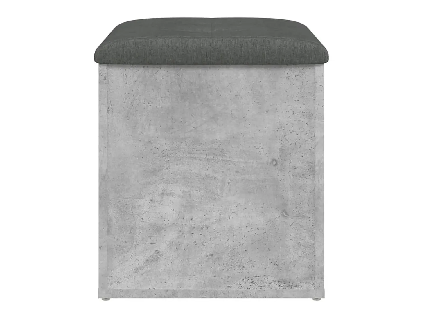 Banco de almacenaje de madera de ingeniería gris hormigón 42x42x45 cm