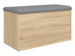 Banco de almacenaje de roble Sonoma 82x42x45 cm madera de ingeniería