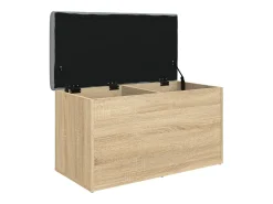 Banco de almacenaje de roble Sonoma 82x42x45 cm madera de ingeniería