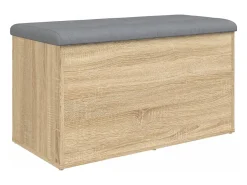 Banco de almacenaje de roble Sonoma 82x42x45 cm madera de ingeniería