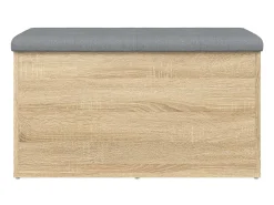 Banco de almacenaje de roble Sonoma 82x42x45 cm madera de ingeniería