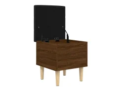 Banco de almacenaje de roble marrón 42x42x46 cm madera de ingeniería