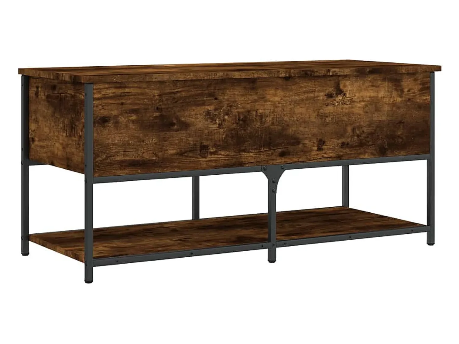 Banco de almacenaje roble ahumado 100x42,5x47 cm madera de ingeniería