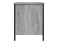 Banco de almacenaje Sonoma gris 40x42,5x50 cm madera de ingeniería
