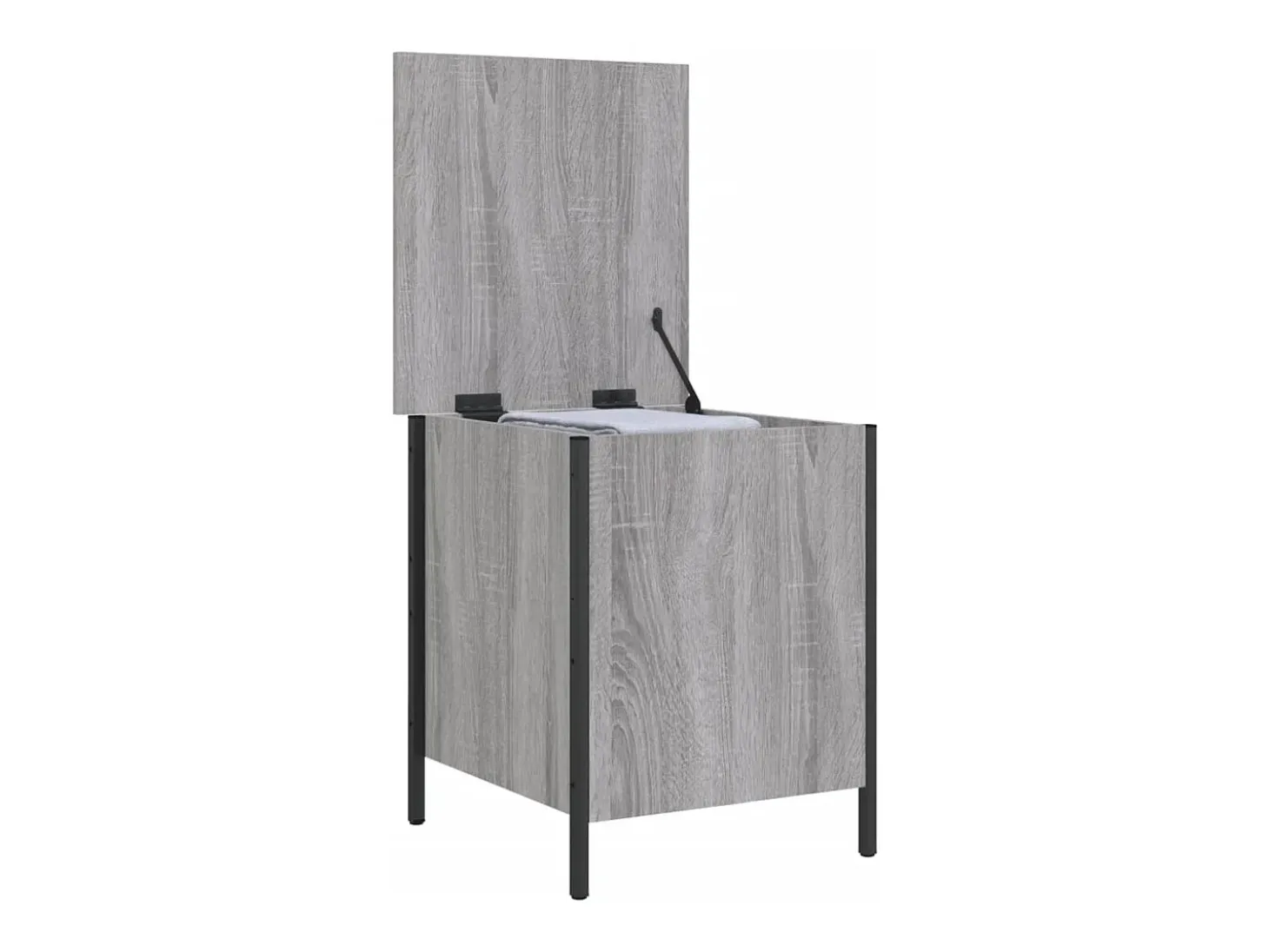 Banco de almacenaje Sonoma gris 40x42,5x50 cm madera de ingeniería