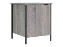 Banco de almacenaje Sonoma gris 40x42,5x50 cm madera de ingeniería