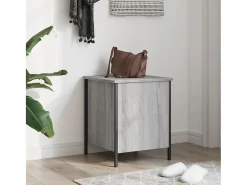 Banco de almacenaje Sonoma gris 40x42,5x50 cm madera de ingeniería