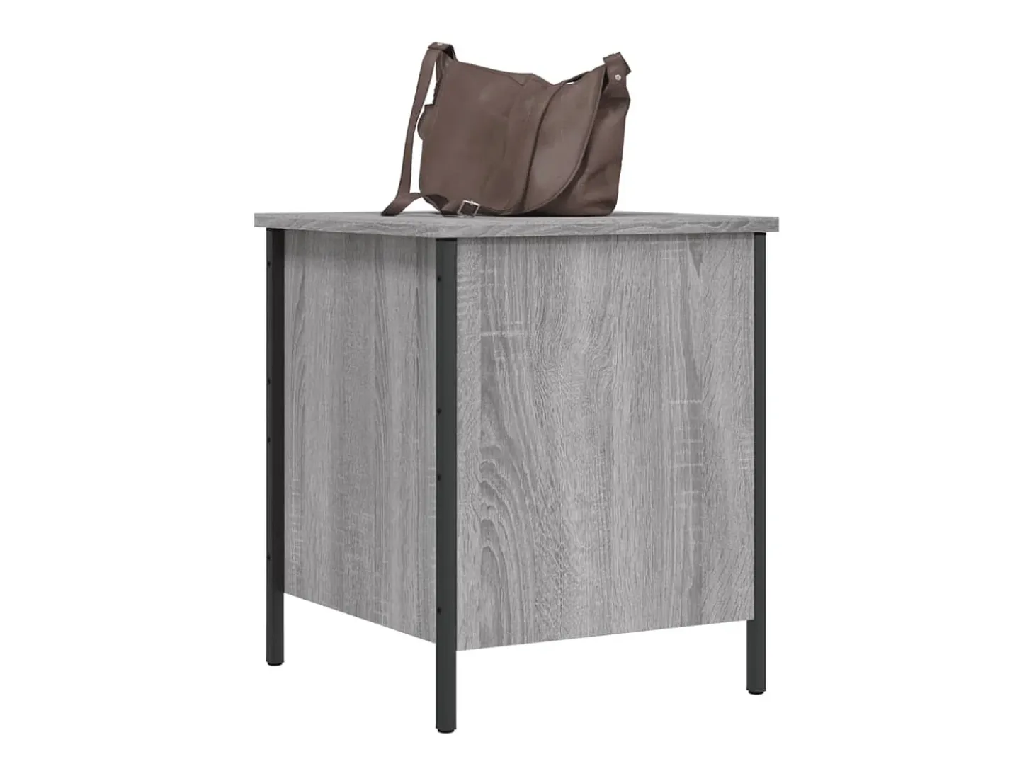 Banco de almacenaje Sonoma gris 40x42,5x50 cm madera de ingeniería