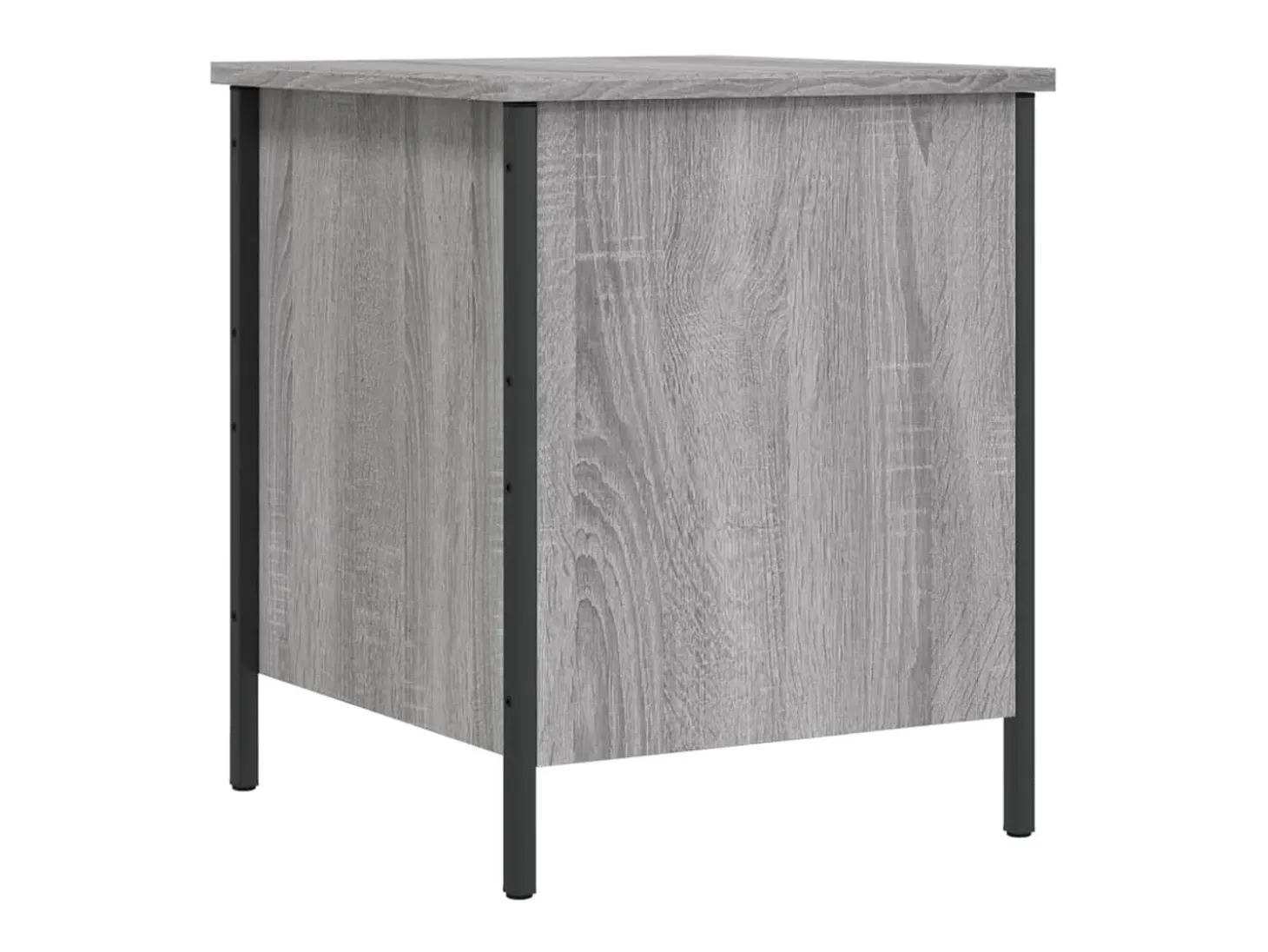 Banco de almacenaje Sonoma gris 40x42,5x50 cm madera de ingeniería
