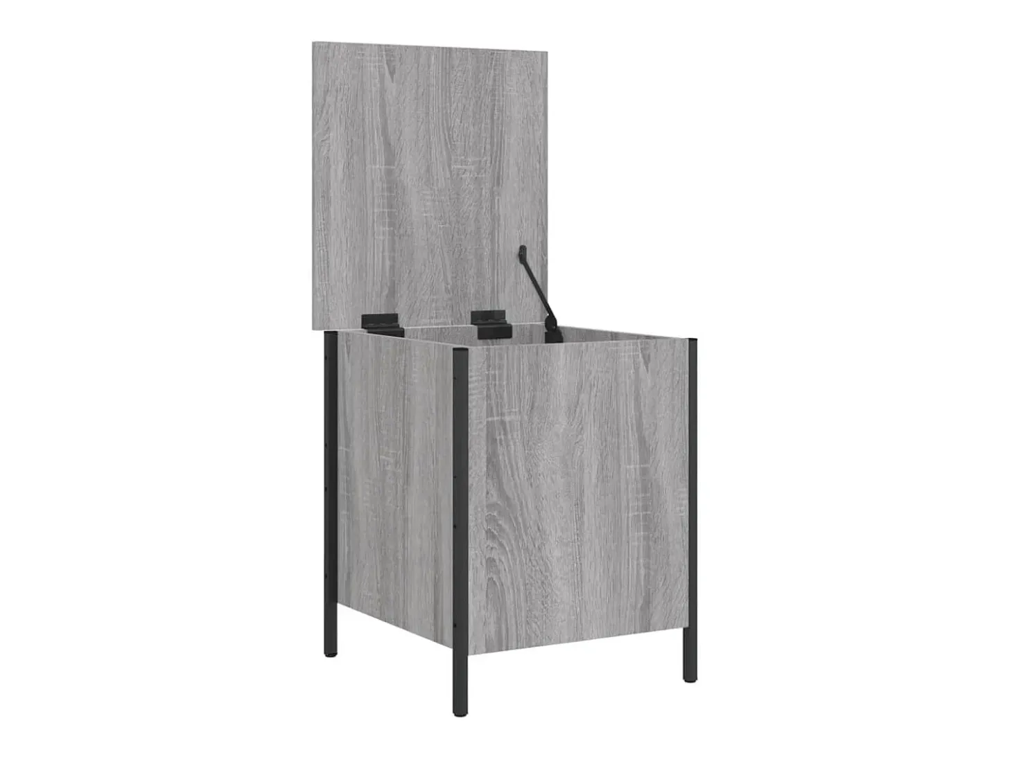 Banco de almacenaje Sonoma gris 40x42,5x50 cm madera de ingeniería