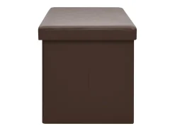 Banco de almacenamiento plegable de PVC marrón