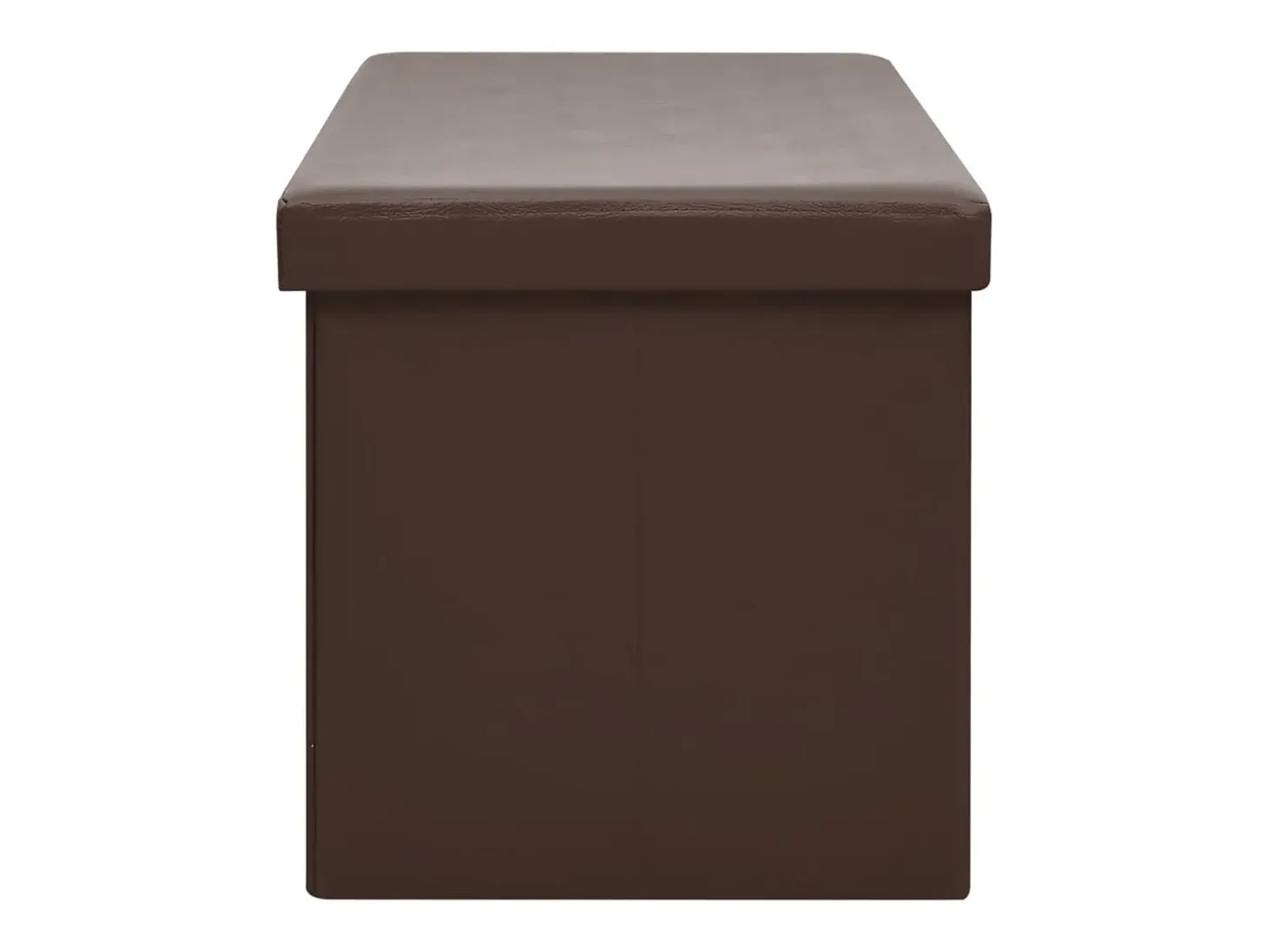 Banco de almacenamiento plegable de PVC marrón