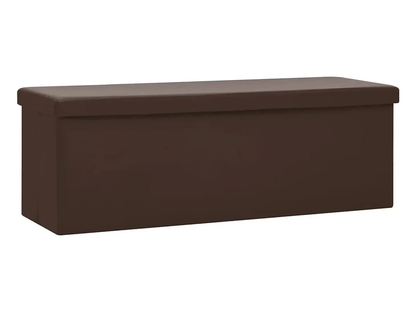 Banco de almacenamiento plegable de PVC marrón