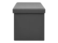 Banco de almacenamiento plegable de PVC gris