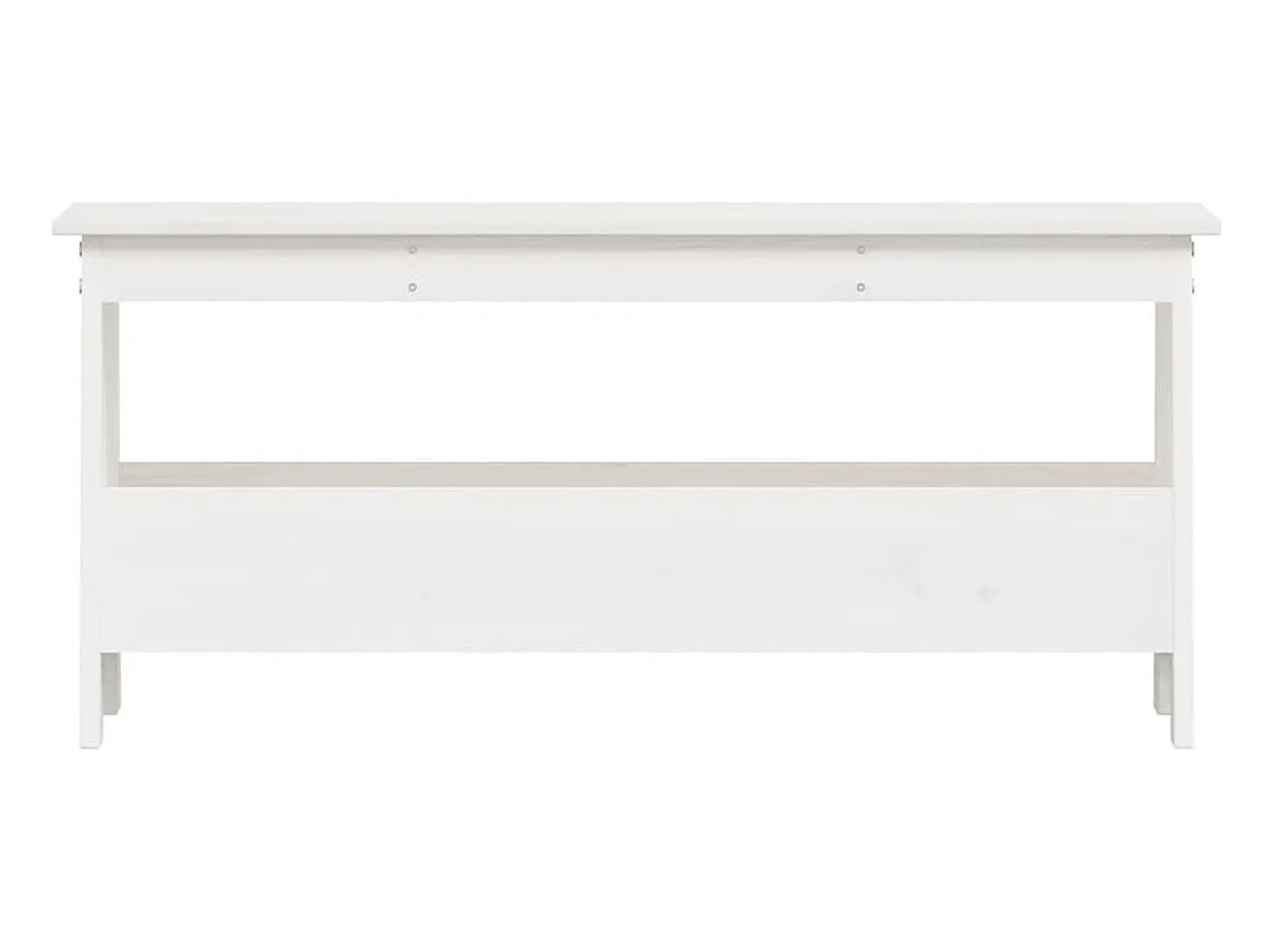 Banco de entrada blanco 100x28x45 cm madera maciza de pino