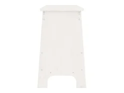 Banco de entrada blanco 160x28x45 cm madera maciza de pino