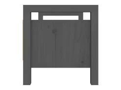 Banco de entrada Gris 80x40x43 cm Madera maciza de pino