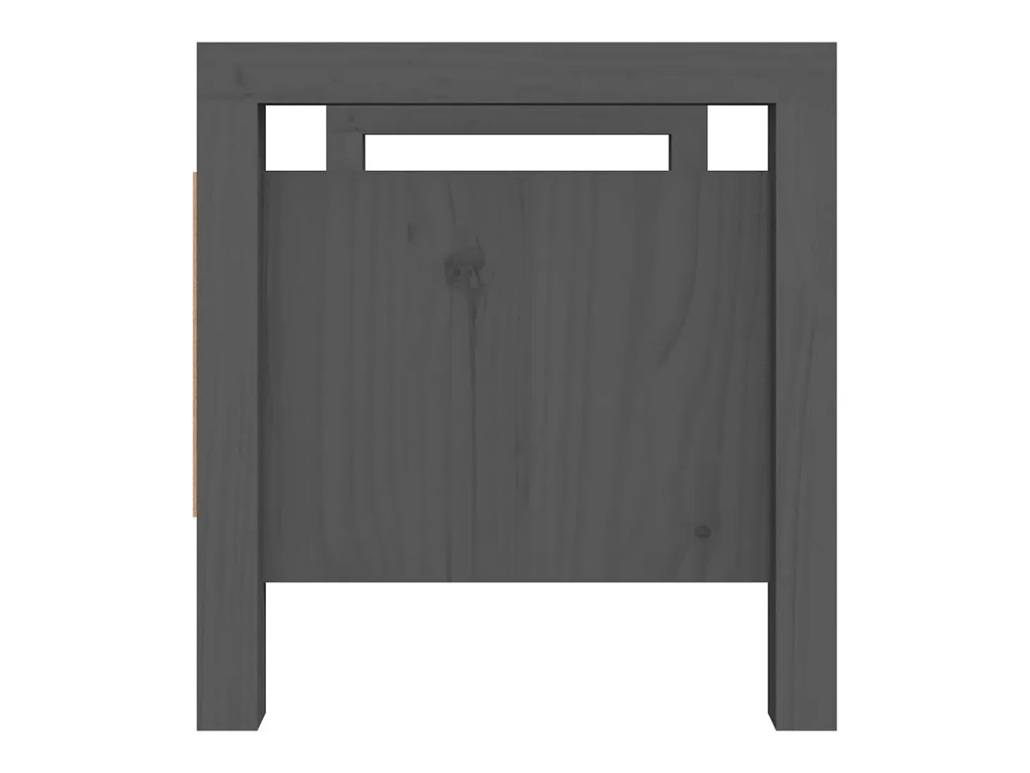 Banco de entrada Gris 80x40x43 cm Madera maciza de pino