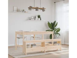 Banco de entrada 160x28x45 cm madera maciza de pino