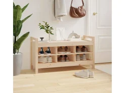 Banco de entrada 110x40x60 cm Madera maciza de pino