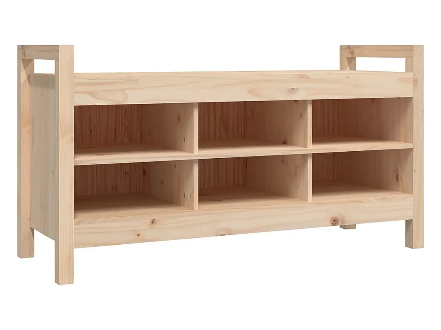 Banco de entrada 110x40x60 cm Madera maciza de pino