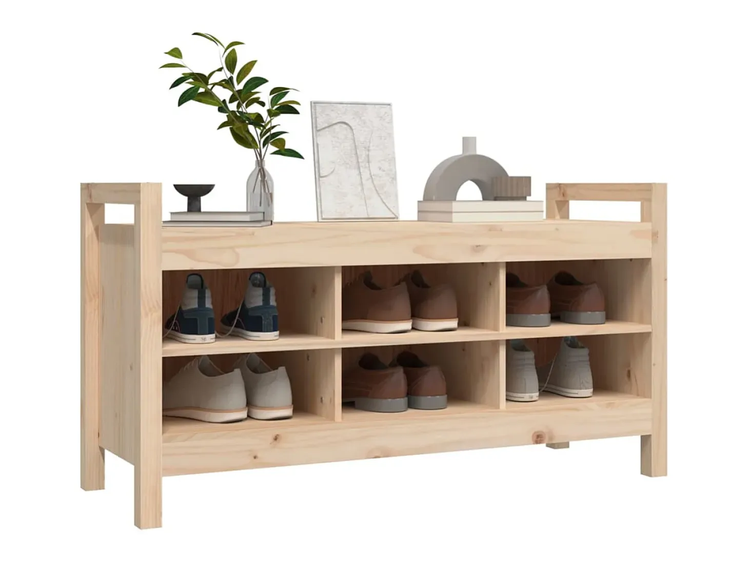Banco de entrada 110x40x60 cm Madera maciza de pino