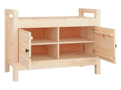 Banco de entrada 80x40x60 cm Madera maciza de pino