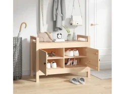 Banco de entrada 80x40x60 cm Madera maciza de pino