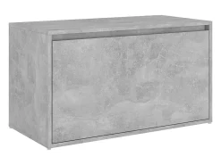 Banco de pasillo madera de ingeniería gris hormigón 80x40x45 cm ES987830