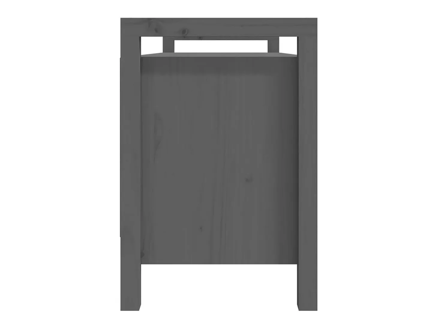 Banco de recibidor madera maciza de pino gris 110x40x60 cm ES794930