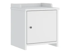 Banco de recibidor SANDNES blanco 45x40x50 cm madera maciza de pino