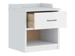 Banco de recibidor SANDNES blanco 45x40x50 cm madera maciza de pino