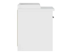 Banco de recibidor SANDNES blanco 45x40x50 cm madera maciza de pino