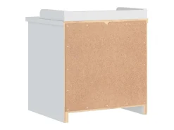 Banco de recibidor SANDNES blanco 45x40x50 cm madera maciza de pino