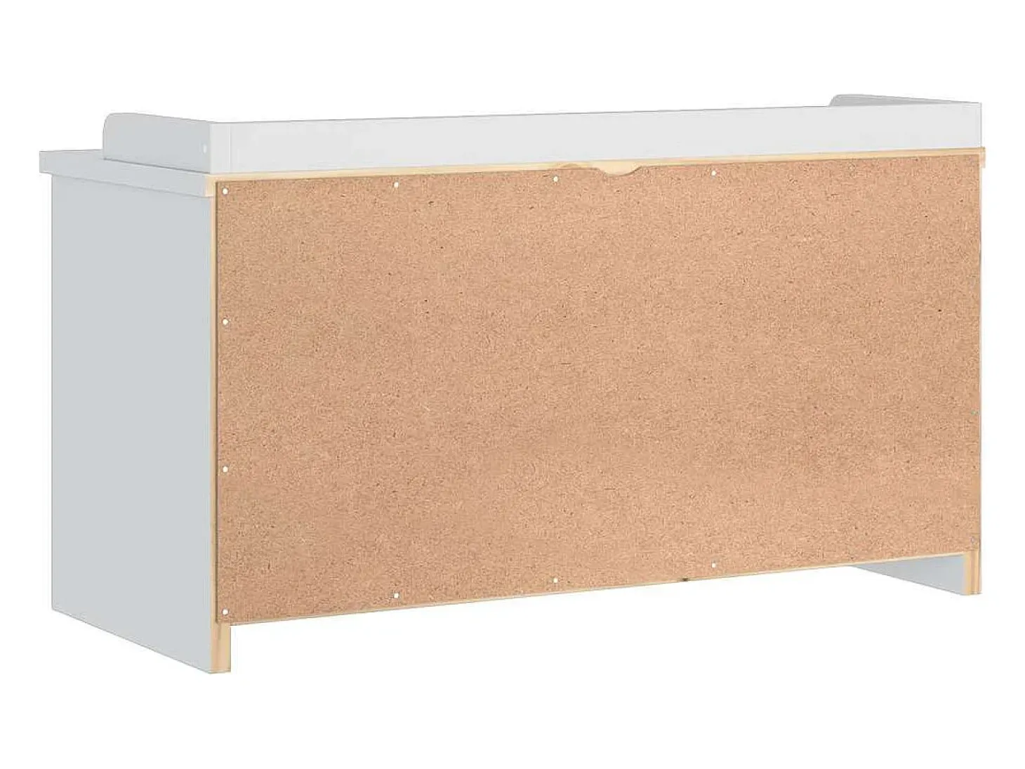Banco de recibidor SANDNES blanco 87x40x50 cm madera maciza de pino