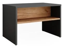 Banco para zapatos antracita/roble dorado 60x40x60 orlando