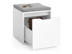 Banco para zapatos blanco 40x40x40.6 ruben