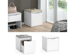Banco para zapatos blanco 40x40x40.6 ruben