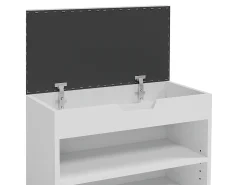 Banco para zapatos blanco 60x30x45 rolfe