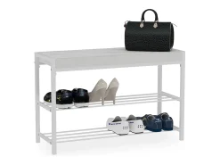Banco para zapatos blanco 80x30x52 borneo