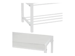 Banco para zapatos blanco 80x30x52 borneo