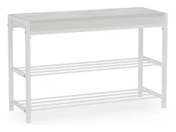 Banco para zapatos blanco 80x30x52 borneo