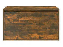 Banco pasillo madera de ingeniería roble ahumado 80x40x45 cm