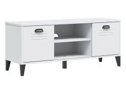 Banco zapatero blanco 106x35x45 cm madera maciza de pino